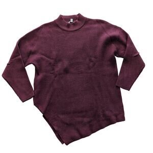 Ophelia Roe Burgundy Red Asymmetrical Sweater size Large